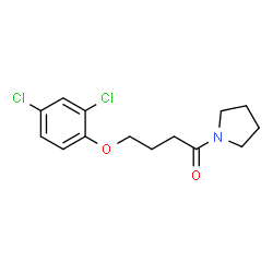 ChemSpider 2D Image | 4-(2,4-Dichlorophenoxy)-1-(1-pyrrolidinyl)-1-butanone | C14H17Cl2NO2