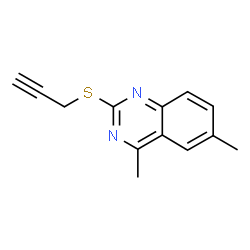 ChemSpider 2D Image | 4,6-Dimethyl-2-prop-2-ynylsulfanyl-quinazoline | C13H12N2S