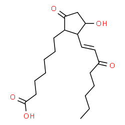 ChemSpider 2D Image | (13E)-11-Hydroxy-9,15-dioxoprost-13-en-1-oic acid | C20H32O5