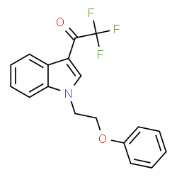 ChemSpider 2D Image | 2,2,2-Trifluoro-1-[1-(2-phenoxyethyl)-1H-indol-3-yl]ethanone | C18H14F3NO2