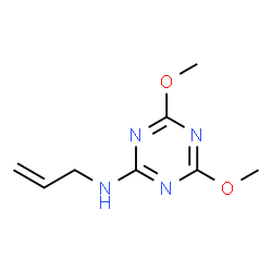 ChemSpider 2D Image | N-Allyl-4,6-dimethoxy-1,3,5-triazin-2-amine | C8H12N4O2