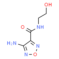 ChemSpider 2D Image | 4-Amino-N-(2-hydroxyethyl)-1,2,5-oxadiazole-3-carboxamide | C5H8N4O3
