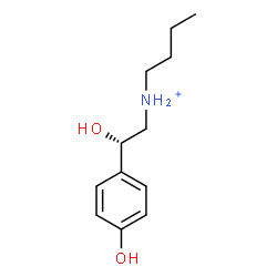 ChemSpider 2D Image | N-[(2S)-2-Hydroxy-2-(4-hydroxyphenyl)ethyl]-1-butanaminium | C12H20NO2