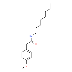 ChemSpider 2D Image | 2-(4-Methoxyphenyl)-N-octylacetamide | C17H27NO2