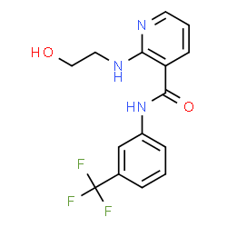 ChemSpider 2D Image | 2-[(2-Hydroxyethyl)amino]-N-[3-(trifluoromethyl)phenyl]nicotinamide | C15H14F3N3O2