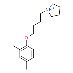 ChemSpider 2D Image | 1-[4-(2,4-Dimethylphenoxy)butyl]pyrrolidinium | C16H26NO