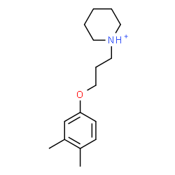 ChemSpider 2D Image | 1-[3-(3,4-Dimethylphenoxy)propyl]piperidinium | C16H26NO