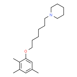 ChemSpider 2D Image | 1-[6-(2,3,5-Trimethylphenoxy)hexyl]piperidine | C20H33NO