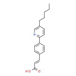 ChemSpider 2D Image | (2E)-3-[4-(5-Pentyl-2-pyridinyl)phenyl]acrylic acid | C19H21NO2