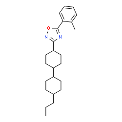 ChemSpider 2D Image | 5-(2-Methylphenyl)-3-[4'-propyl-1,1'-bi(cyclohexyl)-4-yl]-1,2,4-oxadiazole | C24H34N2O
