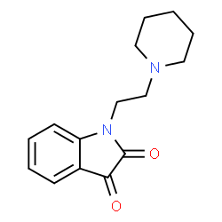 ChemSpider 2D Image | 1-(2-(Piperidin-1-yl)ethyl)indoline-2,3-dione | C15H18N2O2