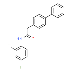 ChemSpider 2D Image | 2-(4-Biphenylyl)-N-(2,4-difluorophenyl)acetamide | C20H15F2NO