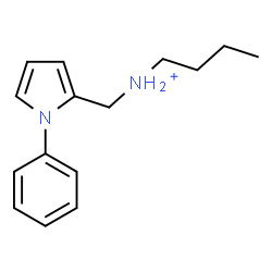 ChemSpider 2D Image | N-[(1-Phenyl-1H-pyrrol-2-yl)methyl]-1-butanaminium | C15H21N2