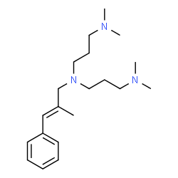 ChemSpider 2D Image | N-[3-(Dimethylamino)propyl]-N',N'-dimethyl-N-[(2E)-2-methyl-3-phenyl-2-propen-1-yl]-1,3-propanediamine | C20H35N3