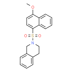 ChemSpider 2D Image | 2-[(4-Methoxy-1-naphthyl)sulfonyl]-1,2,3,4-tetrahydroisoquinoline | C20H19NO3S