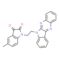 ChemSpider 2D Image | 1-[2-(6H-Indolo[2,3-b]quinoxalin-6-yl)ethyl]-5-methyl-1H-indole-2,3-dione | C25H18N4O2