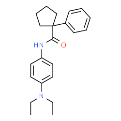 ChemSpider 2D Image | N-[4-(Diethylamino)phenyl]-1-phenylcyclopentanecarboxamide | C22H28N2O