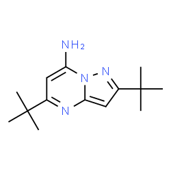ChemSpider 2D Image | 2,5-di-tert-butylpyrazolo[1,5-a]pyrimidin-7-amine | C14H22N4