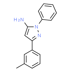 ChemSpider 2D Image | 1-PHENYL-3-M-TOLYL-1H-PYRAZOL-5-AMINE | C16H15N3