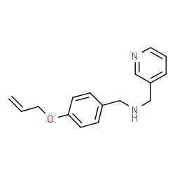 ChemSpider 2D Image | 1-[4-(Allyloxy)phenyl]-N-(3-pyridinylmethyl)methanamine | C16H18N2O