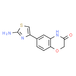 ChemSpider 2D Image | 2H-1,4-benzoxazin-3-ol, 6-(2-amino-4-thiazolyl)- | C11H9N3O2S