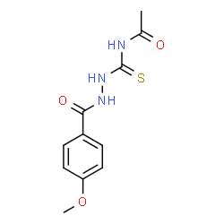 ChemSpider 2D Image | N-{[2-(4-Methoxybenzoyl)hydrazino]carbonothioyl}acetamide | C11H13N3O3S