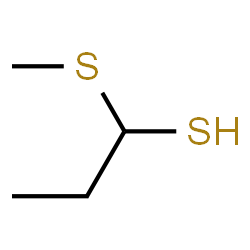 ChemSpider 2D Image | 1-(Methylsulfanyl)-1-propanethiol | C4H10S2