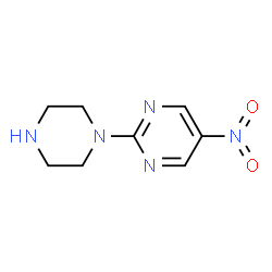 ChemSpider 2D Image | 5-Nitro-2-(1-piperazinyl)pyrimidine | C8H11N5O2