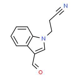 ChemSpider 2D Image | 3-(3-Formyl-1H-indol-1-yl)propanenitrile | C12H10N2O