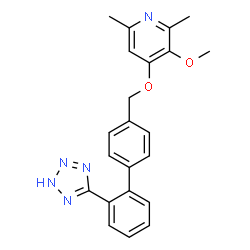 ChemSpider 2D Image | 3-Methoxy-2,6-dimethyl-4-{[2'-(2H-tetrazol-5-yl)-4-biphenylyl]methoxy}pyridine | C22H21N5O2