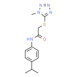 ChemSpider 2D Image | N-(4-Isopropylphenyl)-2-[(1-methyl-1H-tetrazol-5-yl)sulfanyl]acetamide | C13H17N5OS