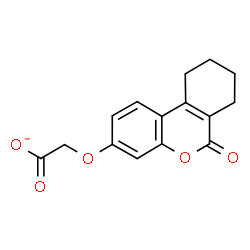 ChemSpider 2D Image | [(6-Oxo-7,8,9,10-tetrahydro-6H-benzo[c]chromen-3-yl)oxy]acetate | C15H13O5
