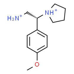 ChemSpider 2D Image | 1-[(1R)-2-Ammonio-1-(4-methoxyphenyl)ethyl]pyrrolidinium | C13H22N2O