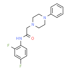 ChemSpider 2D Image | N-(2,4-DIFLUOROPHENYL)-2-(4-PHENYLPIPERAZINYL)ETHANAMIDE | C18H19F2N3O