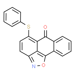 ChemSpider 2D Image | 5-Phenylsulfanyl-anthra[1,9-cd]isoxazol-6-one | C20H11NO2S