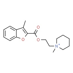 ChemSpider 2D Image | 1-Methyl-1-[2-(3-methyl-benzofuran-2-carbonyloxy)-ethyl]-piperidinium | C18H24NO3