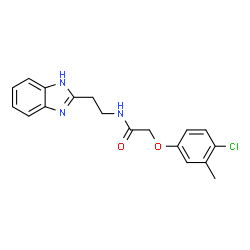 ChemSpider 2D Image | N-[2-(1H-Benzimidazol-2-yl)ethyl]-2-(4-chloro-3-methylphenoxy)acetamide | C18H18ClN3O2