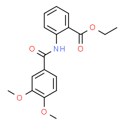 ChemSpider 2D Image | Ethyl 2-[(3,4-dimethoxybenzoyl)amino]benzoate | C18H19NO5