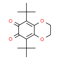 ChemSpider 2D Image | 5,8-Bis(2-methyl-2-propanyl)-2,3-dihydro-1,4-benzodioxine-6,7-dione | C16H22O4