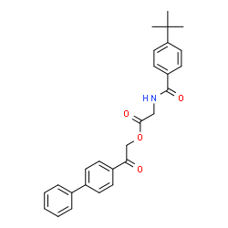ChemSpider 2D Image | 2-(4-Biphenylyl)-2-oxoethyl N-[4-(2-methyl-2-propanyl)benzoyl]glycinate | C27H27NO4