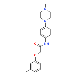 ChemSpider 2D Image | 2-(3-Methylphenoxy)-N-[4-(4-methyl-1-piperazinyl)phenyl]acetamide | C20H25N3O2
