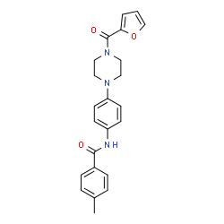 ChemSpider 2D Image | N-{4-[4-(2-Furoyl)-1-piperazinyl]phenyl}-4-methylbenzamide | C23H23N3O3