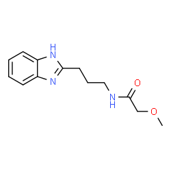 ChemSpider 2D Image | N-[3-(1H-Benzimidazol-2-yl)propyl]-2-methoxyacetamide | C13H17N3O2