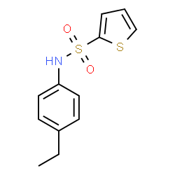 ChemSpider 2D Image | N-(4-Ethylphenyl)-2-thiophenesulfonamide | C12H13NO2S2