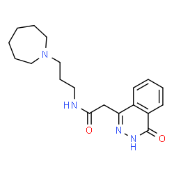 ChemSpider 2D Image | N-[3-(1-Azepanyl)propyl]-2-(4-oxo-3,4-dihydro-1-phthalazinyl)acetamide | C19H26N4O2