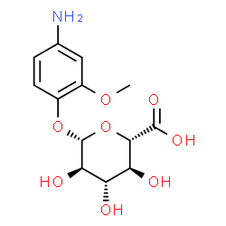 ChemSpider 2D Image | 4-Amino-2-methoxyphenyl beta-D-glucopyranosiduronic acid | C13H17NO8