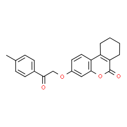 ChemSpider 2D Image | 3-[2-(4-Methylphenyl)-2-oxoethoxy]-7,8,9,10-tetrahydro-6H-benzo[c]chromen-6-one | C22H20O4