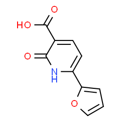 ChemSpider 2D Image | 6-(2-Furyl)-2-oxo-1,2-dihydro-3-pyridinecarboxylic acid | C10H7NO4