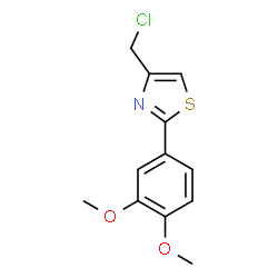 ChemSpider 2D Image | 4-(Chloromethyl)-2-(3,4-dimethoxyphenyl)thiazole | C12H12ClNO2S
