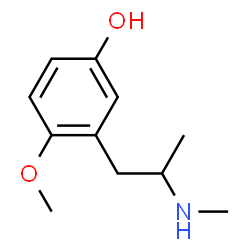 ChemSpider 2D Image | 4-Methoxy-3-[2-(methylamino)propyl]phenol | C11H17NO2